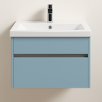 Bathroom  1 Drawer Wall Hung Mid Edge Basin Unit - True Rail