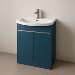 Freestanding  Bathroom 2 Door Curved Basin Unit - True Rail