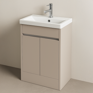 Freestanding  Bathroom 2 Door Rear Tap Basin Unit - True Rail