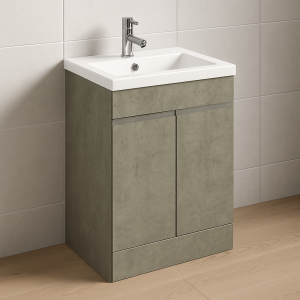 Freestanding  Bathroom 2 Door Rear Tap Basin Unit - Selborne