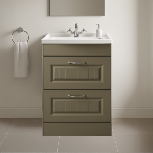 Freestanding  Bathroom 2 Drawer Traditional Basin Unit - Chawton