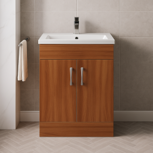 Freestanding  Bathroom 2 Door Rear Tap Basin Unit - Meon