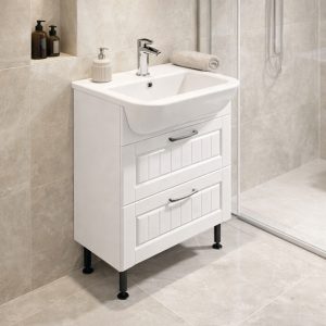 Bathroom  2 Drawer Semi Recessed Basin Unit - Chawton