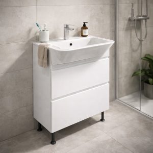 Bathroom  2 Drawer Semi Recessed Basin Unit - Express Lucente