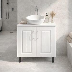 Bathroom Double Door Sit On Basin Unit - Chawton