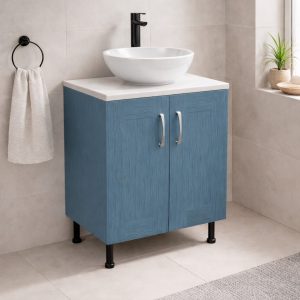 Bathroom  Double Door Sit On Basin Unit - New Milton Solid Wood