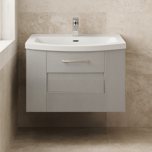 Bathroom  1 Drawer Wall Hung Curve Basin Unit - Express Cartmel
