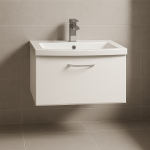 Bathroom 1 Drawer Wall Hung Mid Edge  Basin Unit - Hambledon