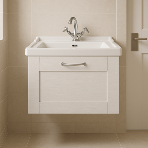 Bathroom  1 Drawer Wall Hung Traditional Basin Unit - Bramshaw