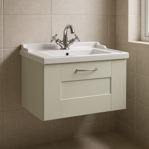 Bathroom  1 Drawer Wall Hung Traditional Basin Unit - Express Cartmel