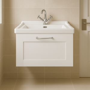 Bathroom  1 Drawer Wall Hung Traditional Basin Unit - Express Oxford