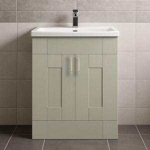 Freestanding  Bathroom 2 Door Mid Edge Basin Unit - Express Cartmel