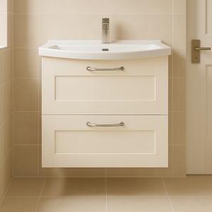 Bathroom  2 Drawer Wall Hung Curve Basin Unit - Express Oxford