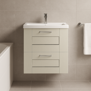 Freestanding  Bathroom 2 Drawer Mid Edge Basin Unit - Express Cartmel