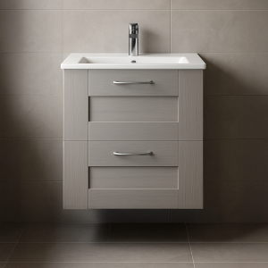 Bathroom  2 Drawer Wall Hung Minimalist Basin Unit - Express Cartmel