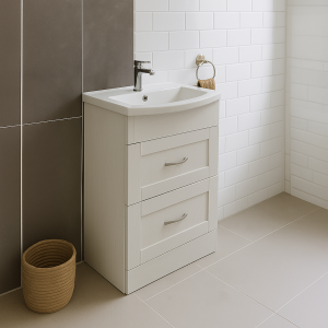 Freestanding  Bathroom 2 Drawer Curve Basin Unit - Express Cartmel