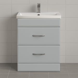 Freestanding Bathroom 2 Drawer Mid Edge  Basin Unit - Hambledon