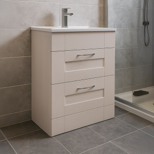 Freestanding  Bathroom 2 Drawer Minimalist Basin Unit - Express Cartmel