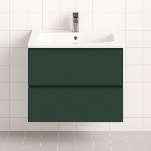 Bathroom  2 Drawer Wall Hung Minimalist Basin Unit - Express Lucente