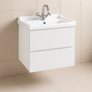 Bathroom  2 Drawer Wall Hung Traditional Basin Unit - Express Lucente