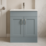 Freestanding  Bathroom 2 Door Minimalist Basin Unit - Bramshaw