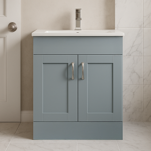 Freestanding  Bathroom 2 Door Minimalist Basin Unit - Bramshaw