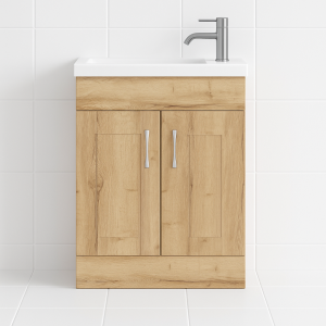 Freestanding  Bathroom 2 Door Side Tap Basin Unit - Bramshaw