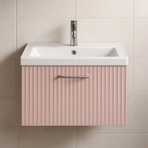 Bathroom 1 Drawer Wall Hung Rear Tap  Basin Unit - Brockenhurst