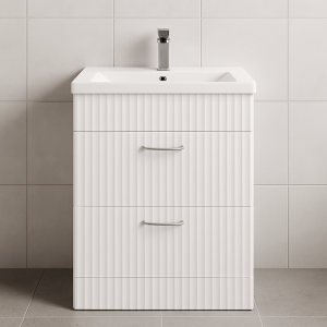 Freestanding Bathroom 2 Drawer Rear Tap  Basin Unit - Brockenhurst