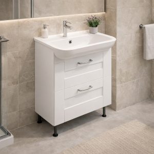 Bathroom 2 Drawer Semi Recessed Basin Unit - Express Oxford