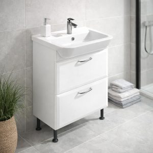 Bathroom 2 Drawer Semi Recessed Basin Unit - Hambledon