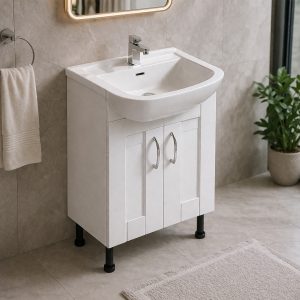Bathroom Double Door Semi Recessed Basin Unit - Express Oxford