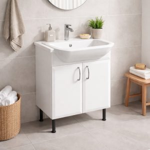 Bathroom Double Door Semi Recessed Basin Unit - Hambledon