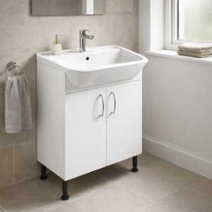 Bathroom  Double Door Semi Recessed Basin Unit - Express Vivo