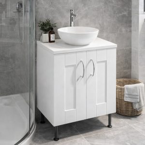 Bathroom Double Door Sit On Basin Unit - Express Oxford
