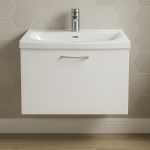 Bathroom  1 Drawer Wall Hung Curve Basin Unit - Express Vivo