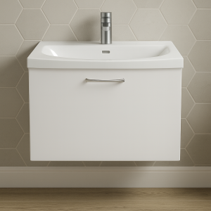 Bathroom  1 Drawer Wall Hung Curve Basin Unit - Express Vivo