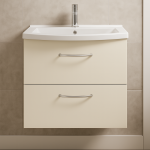 Bathroom  2 Drawer Wall Hung Curve Basin Unit - Express Vivo