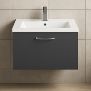 Bathroom  1 Drawer Wall Hung Minimalist Basin Unit - Express Vivo