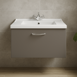 Bathroom  1 Drawer Wall Hung Traditional Basin Unit - Express Vivo