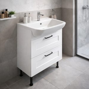 Bathroom  2 Drawer Semi Recessed Basin Unit - Wickham