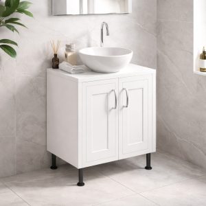 Bathroom  Double Door Sit On Basin Unit - Wickham