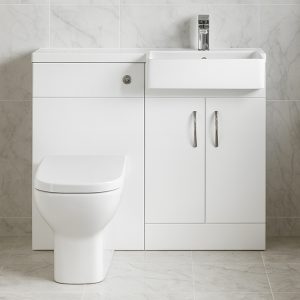 1000mm  Square Basin Combination Set - Lymington Acrylic
