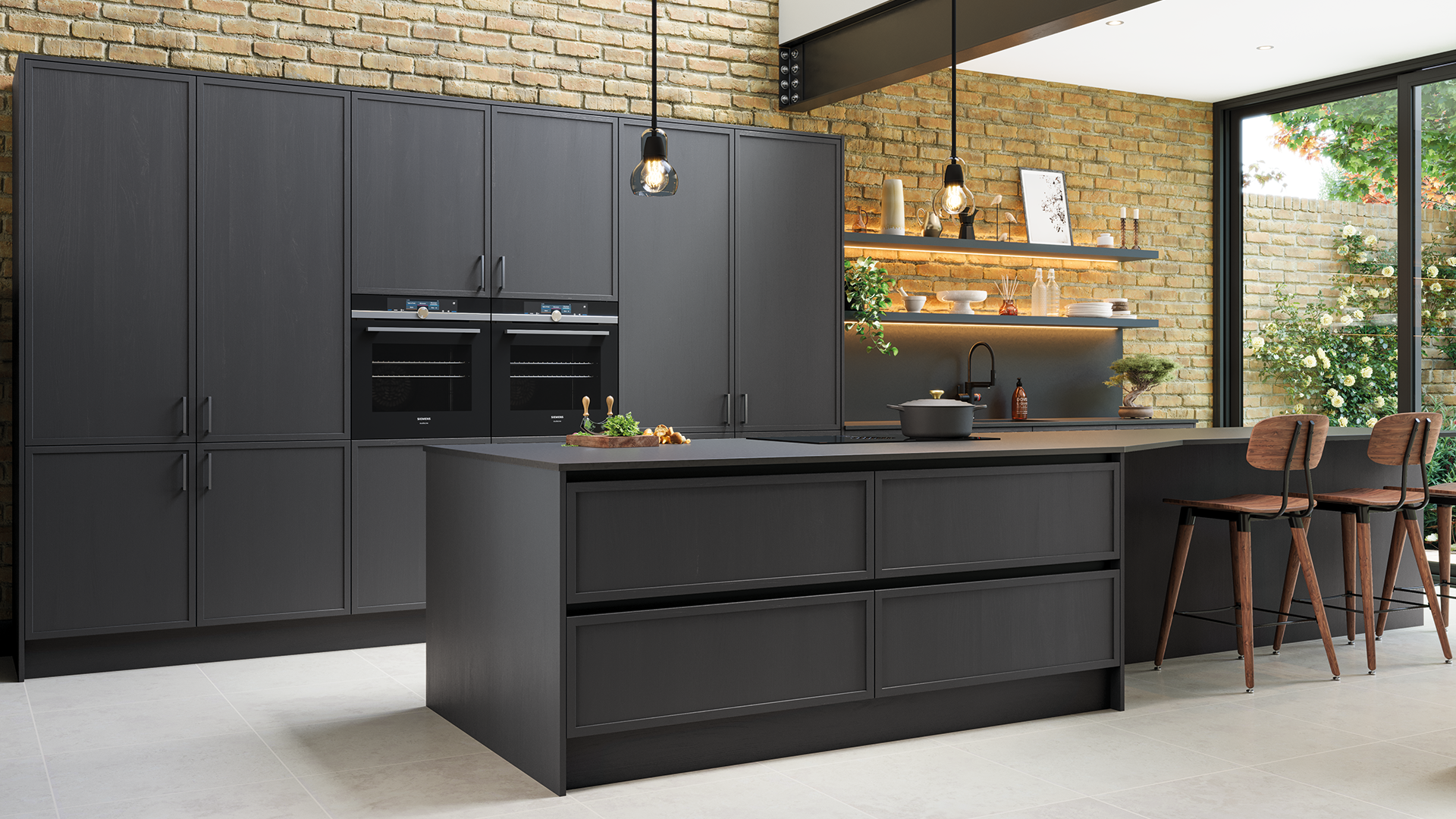 Bramshaw slim kitchen in matt graphite