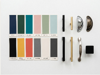 Furniture colour and handle samples
