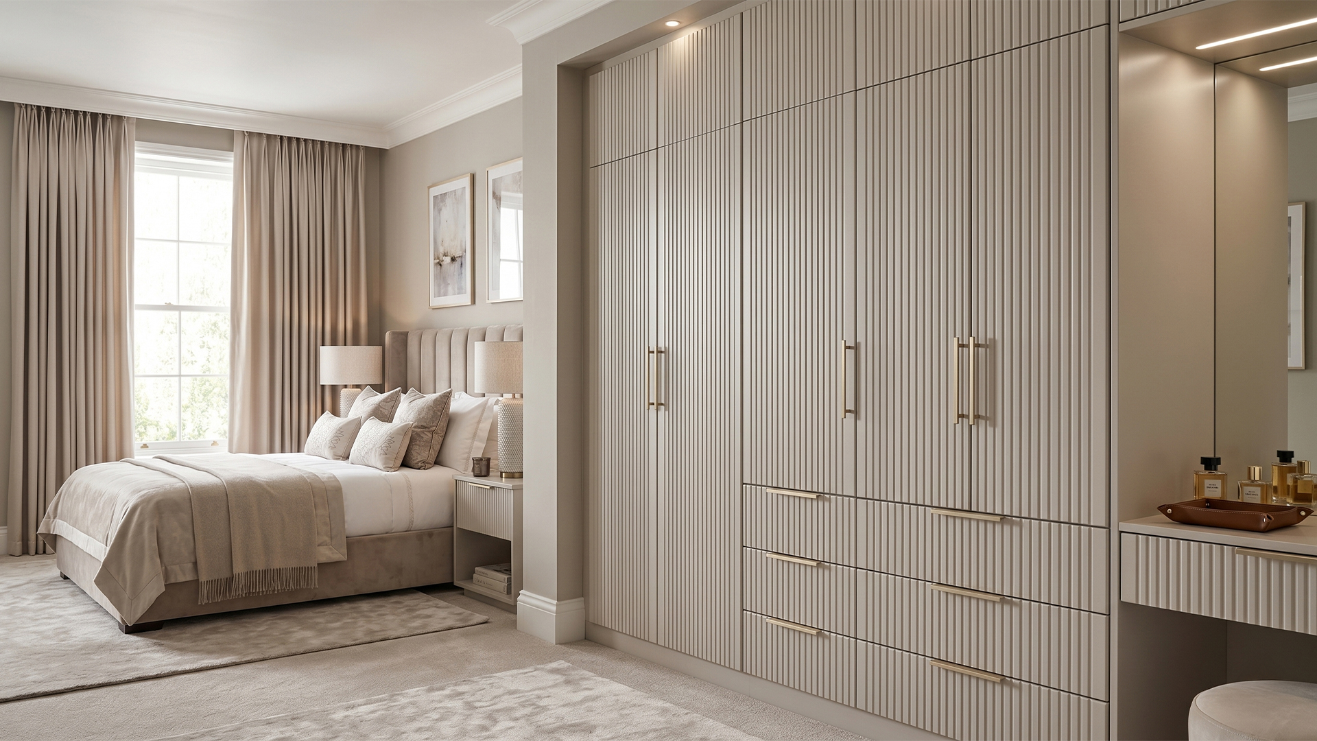Brockenhurst fitted bedroom in matt cashmere