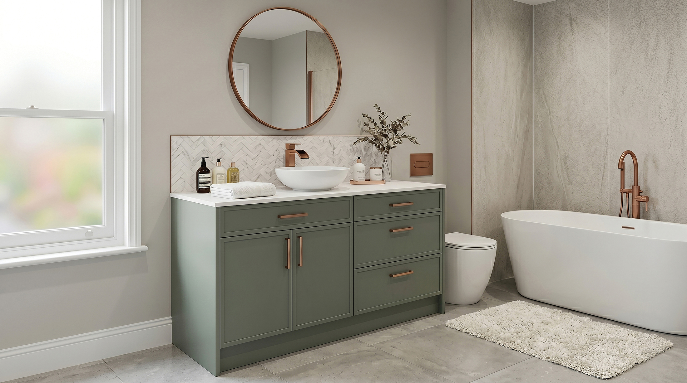 Customer home bathroom