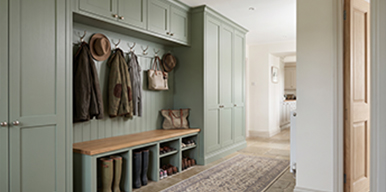 Paramount fitted living space with storage and seating